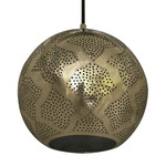 Warda Pendant - Antique Brass