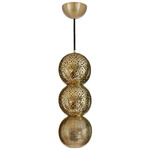 Riad Trio Pendant - Antique Brass