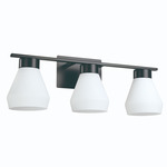 Copeland Bathroom Vanity Light - Matte Black / White