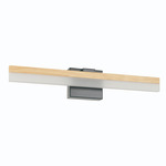 Palmital Bathroom Vanity Light - Black / Wood / Frost