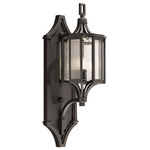 Bristol Outdoor Wall Sconce - Black Iron / Clear Seeded