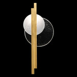 Selene Tall Wall Sconce - Gold Leaf / Clear / White