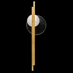 Selene Tall Wall Sconce - Gold Leaf / Clear / White