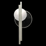 Selene Tall Wall Sconce - Silver Leaf / Clear / White
