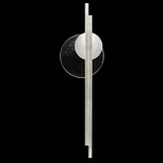 Selene Tall Wall Sconce - Silver Leaf / Clear / White