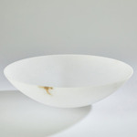 Wide Alabaster Bowl - White