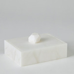 Facet Knob Box - White