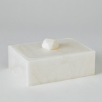 Facet Knob Box - White