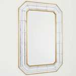 Cast Glass Mirror - Brushed Brass