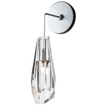 Luma Hanging Wall Sconce - Sterling / Crystal