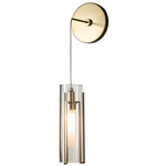 Exos Wall Sconce - Modern Brass / Clear / Opal