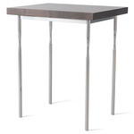 Senza Wood Side Table - Sterling / Espresso Maple