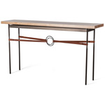 Equus Wood Console Table - Dark Smoke / Dark Smoke Accent Ring