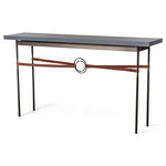 Equus Wood Console Table - Dark Smoke / Dark Smoke Accent Ring