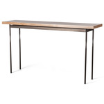 Senza Wood Console Table - Dark Smoke / Natural Maple