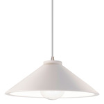 Flare Radiance Pendant - Brushed Nickel / Bisque