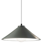 Flare Radiance Pendant - Matte Black / Pewter Green