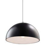 Dome Radiance Pendant - Polished Chrome / Carbon