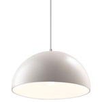 Dome Radiance Pendant - Brushed Nickel / Matte White