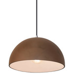 Dome Radiance Pendant - Polished Chrome / Terracota