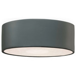 Radiance Round Ceiling Light Fixture - Pewter Green / White