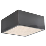 Radiance Square Ceiling Light Fixture - Gloss Grey / White