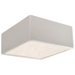 Radiance Square Outdoor Ceiling Light Fixture - Matte White / White