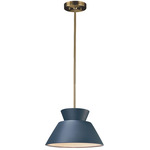 Radiance Trapezoid Stem Pendant - Antique Brass / Midnight Sky