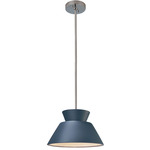 Radiance Trapezoid Stem Pendant - Polished Chrome / Midnight Sky