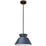 Radiance Trapezoid Stem Pendant - Dark Bronze / Midnight Sky