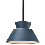 Radiance Trapezoid Stem Pendant - Matte Black / Midnight Sky