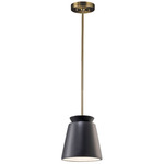 Trapezoid Stem Pendant - Antique Brass / Carbon