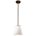 Trapezoid Stem Pendant - Dark Bronze / Matte White