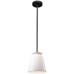 Trapezoid Stem Pendant - Matte Black / Matte White