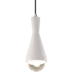 Erlen Pendant - Polished Chrome / Bisque