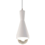 Erlen Pendant - Brushed Nickel / Bisque