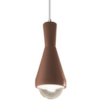 Erlen Pendant - Polished Chrome / Canyon Clay