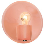 Shield Ambiance Wall Sconce - Brushed Nickel / Gloss Blush