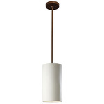 Radiance Cylinder Pendant - Dark Bronze / Bisque