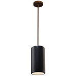 Radiance Cylinder Pendant - Dark Bronze / Carbon