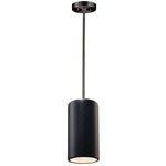 Radiance Cylinder Pendant - Brushed Nickel / Carbon