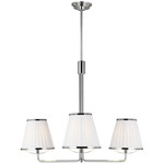 Esther Chandelier - Polished Nickel / White Linen