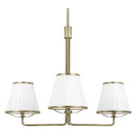 Esther Chandelier - Time Worn Brass / White Linen