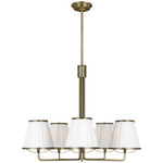 Esther Chandelier - Time Worn Brass / White Linen