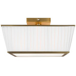 Esther Ceiling Light - Time Worn Brass / White Linen