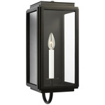 Edgar Outdoor Wall Sconce - Textured Black / Clear