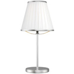Esther Table Lamp - Polished Nickel / White Linen