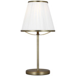 Esther Table Lamp - Time Worn Brass / White Linen