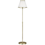 Esther Floor Lamp - Time Worn Brass / White Linen