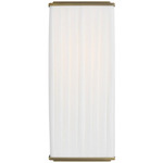Esther Wall Sconce - Time Worn Brass / White Linen